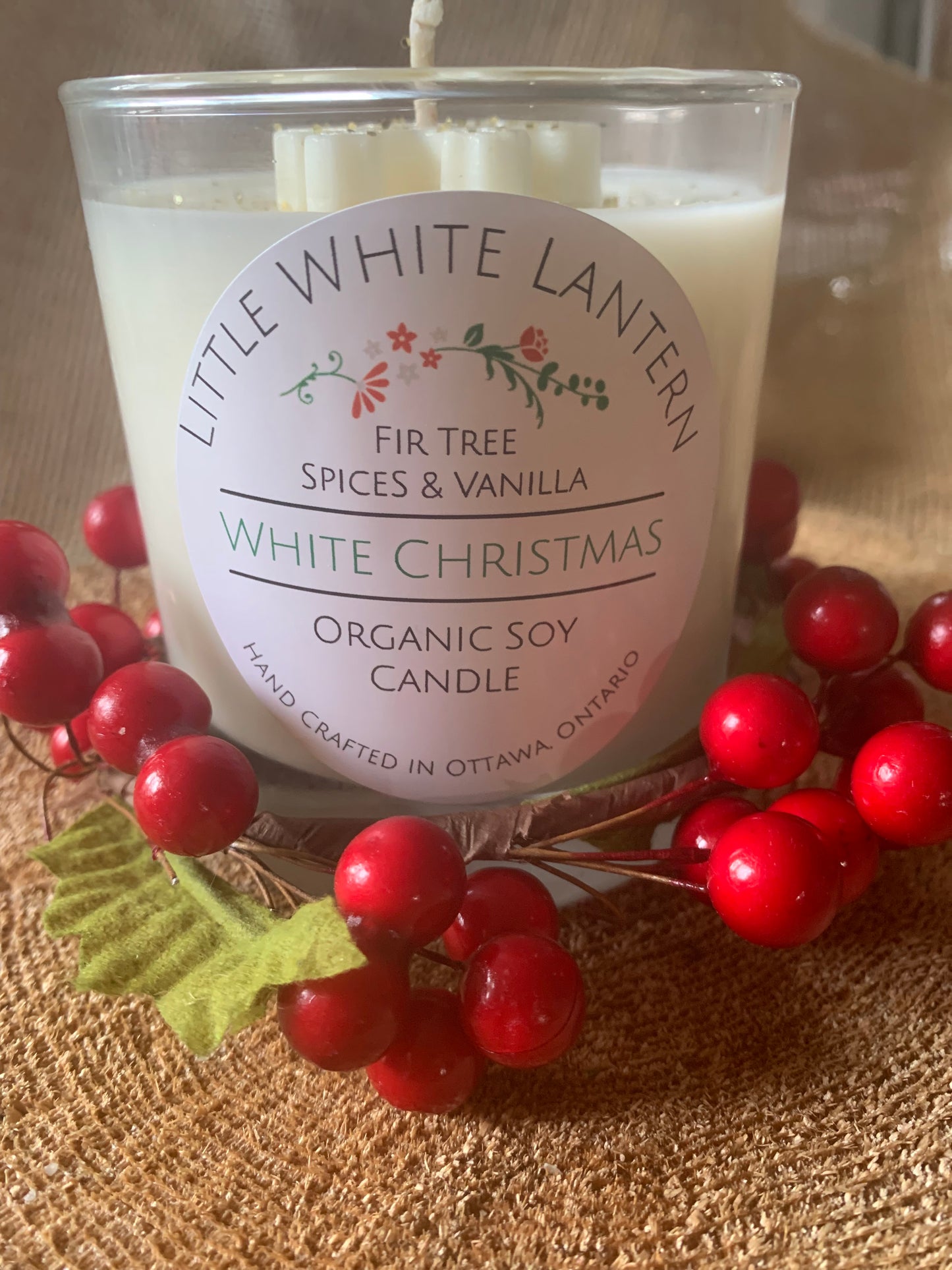 Fir Tree and Spice Scented Soy Wax Candle