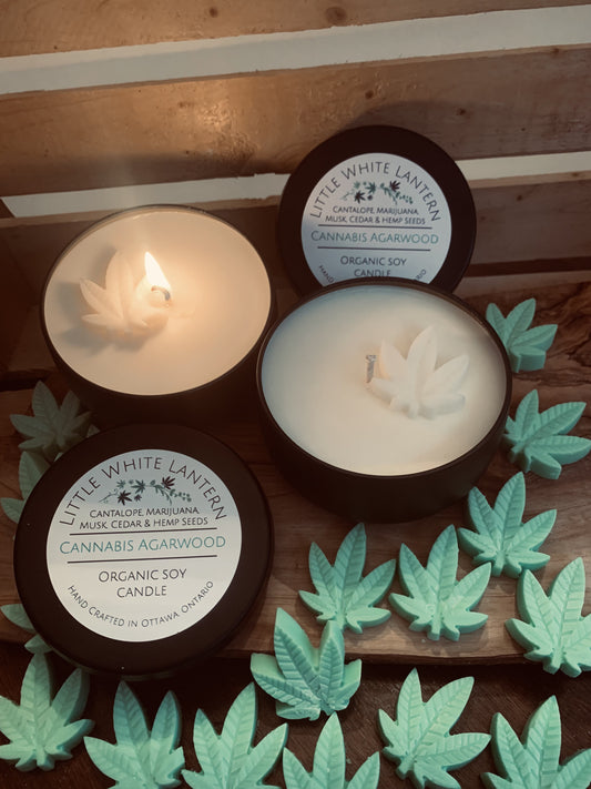 Cannabis & Agarwood Scented Soy Candle