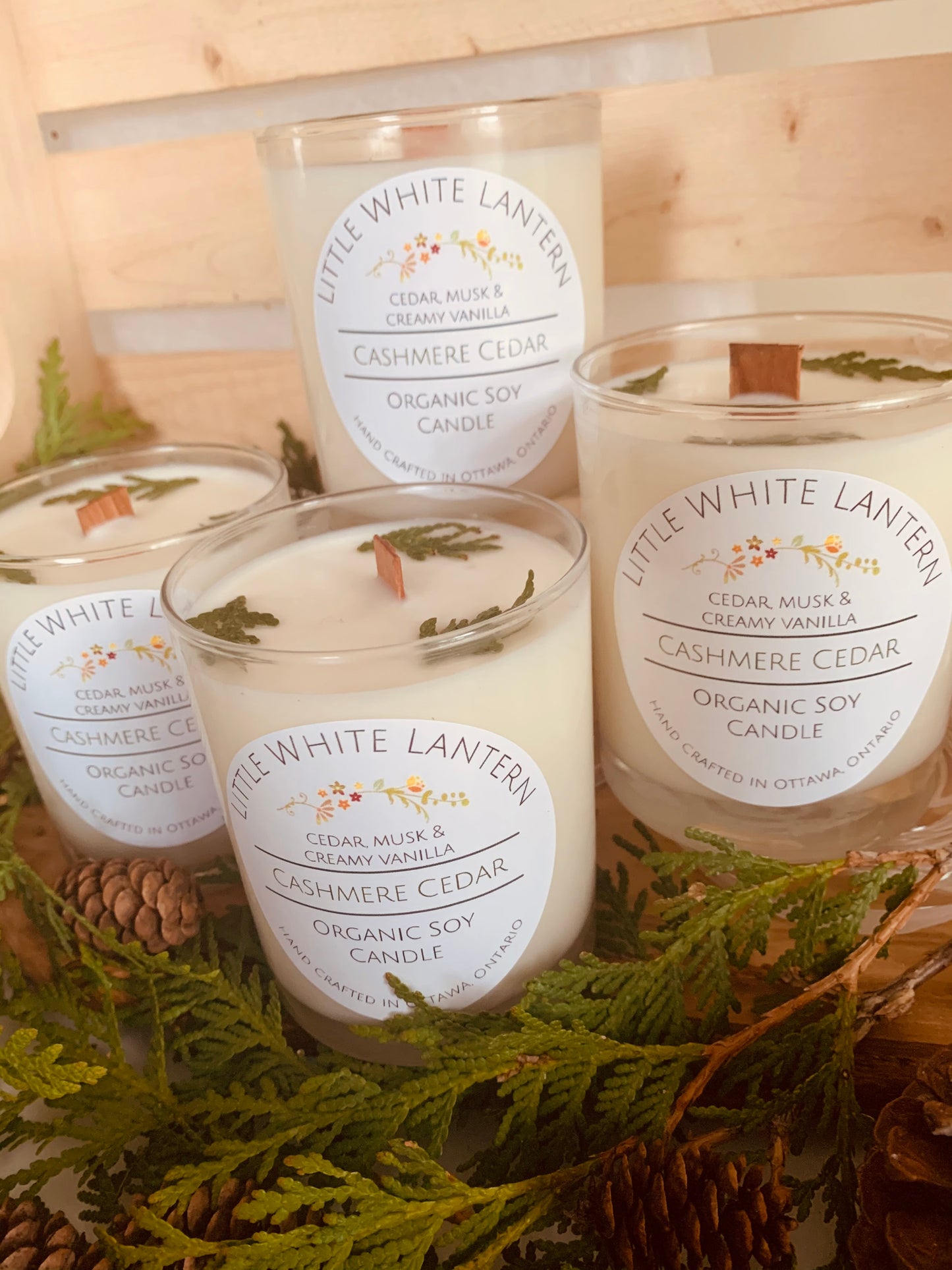 Crackling Wood Wick Soy Wax Candles